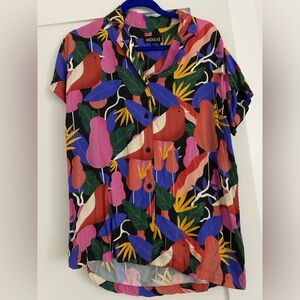 Mixed by Nasrin Early Bird Lapel Shirt